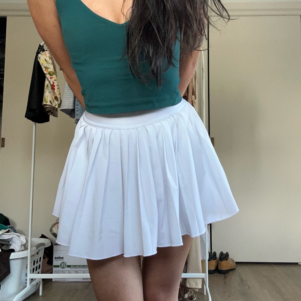 White Pleated Golf or Tennis Skirt